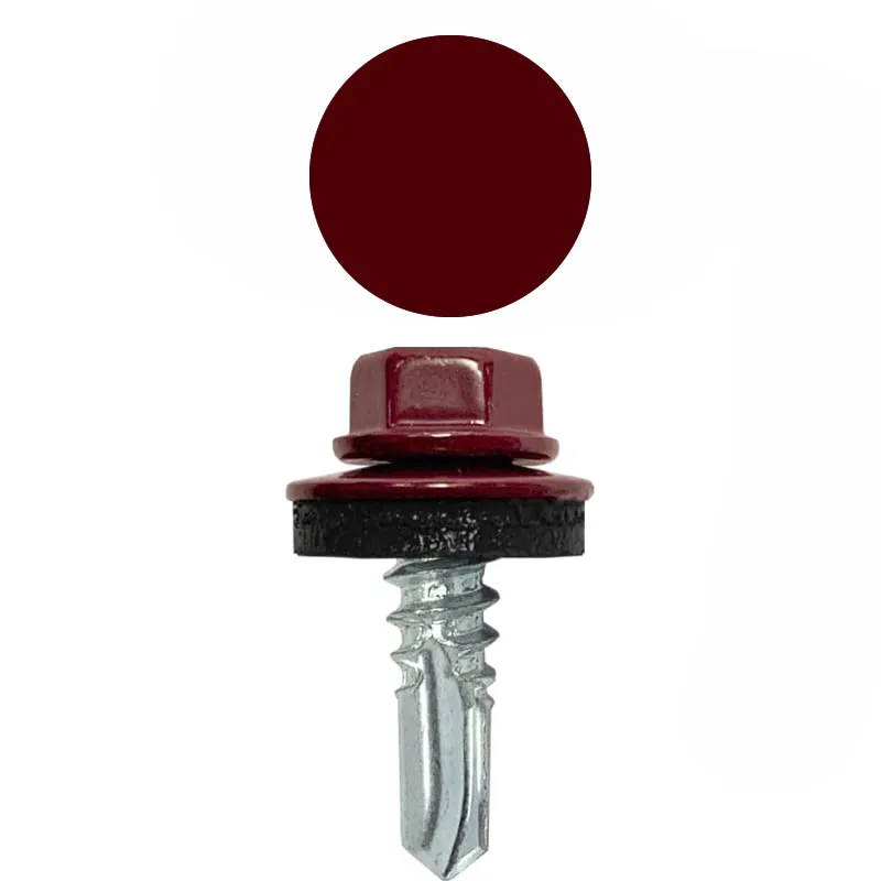 Саморез кровельный 4,8х19 RAL 3005 для забора