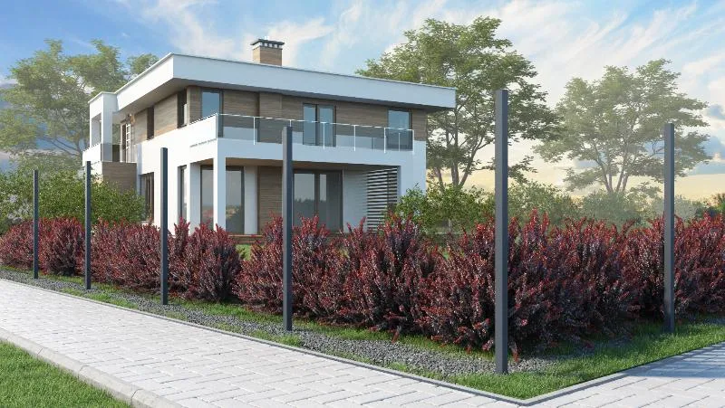 Установленный столбы 60х60