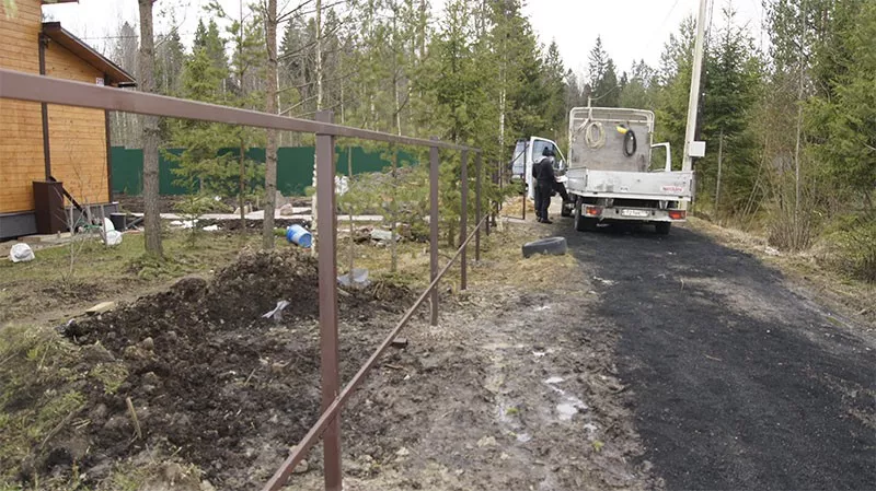 Установка столба 60х60