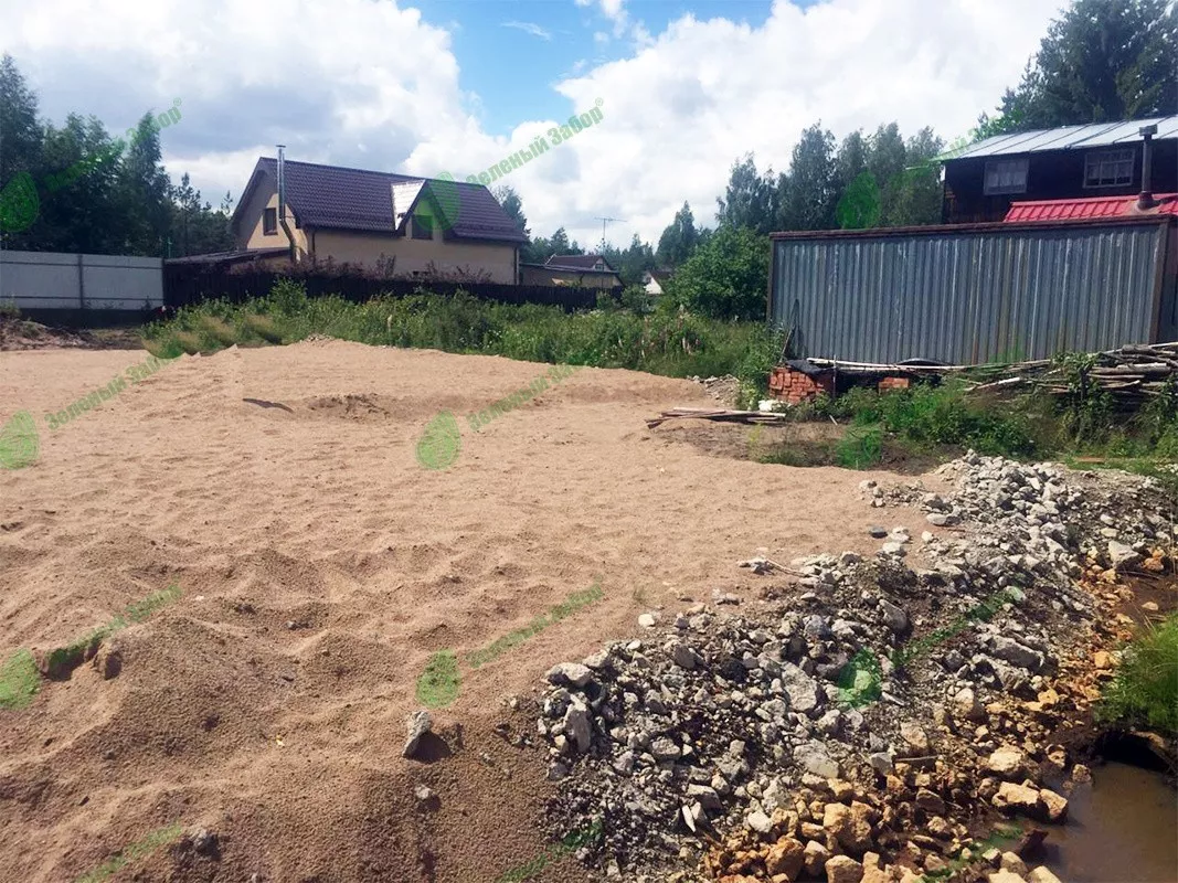 Под забор отсыпка боем