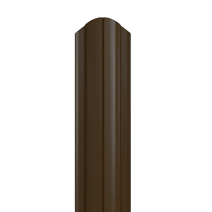 Евроштакетник круглый RAL 8017