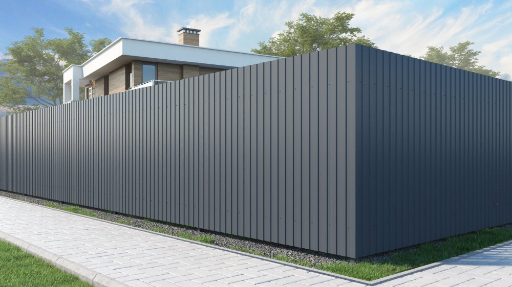 Забор из профнастила двухсторонний полиэстер