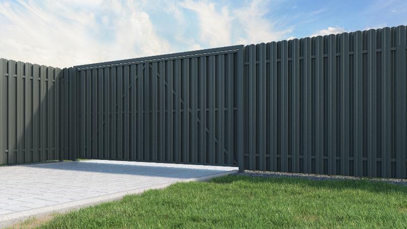 Распашные ворота в шахматном порядке