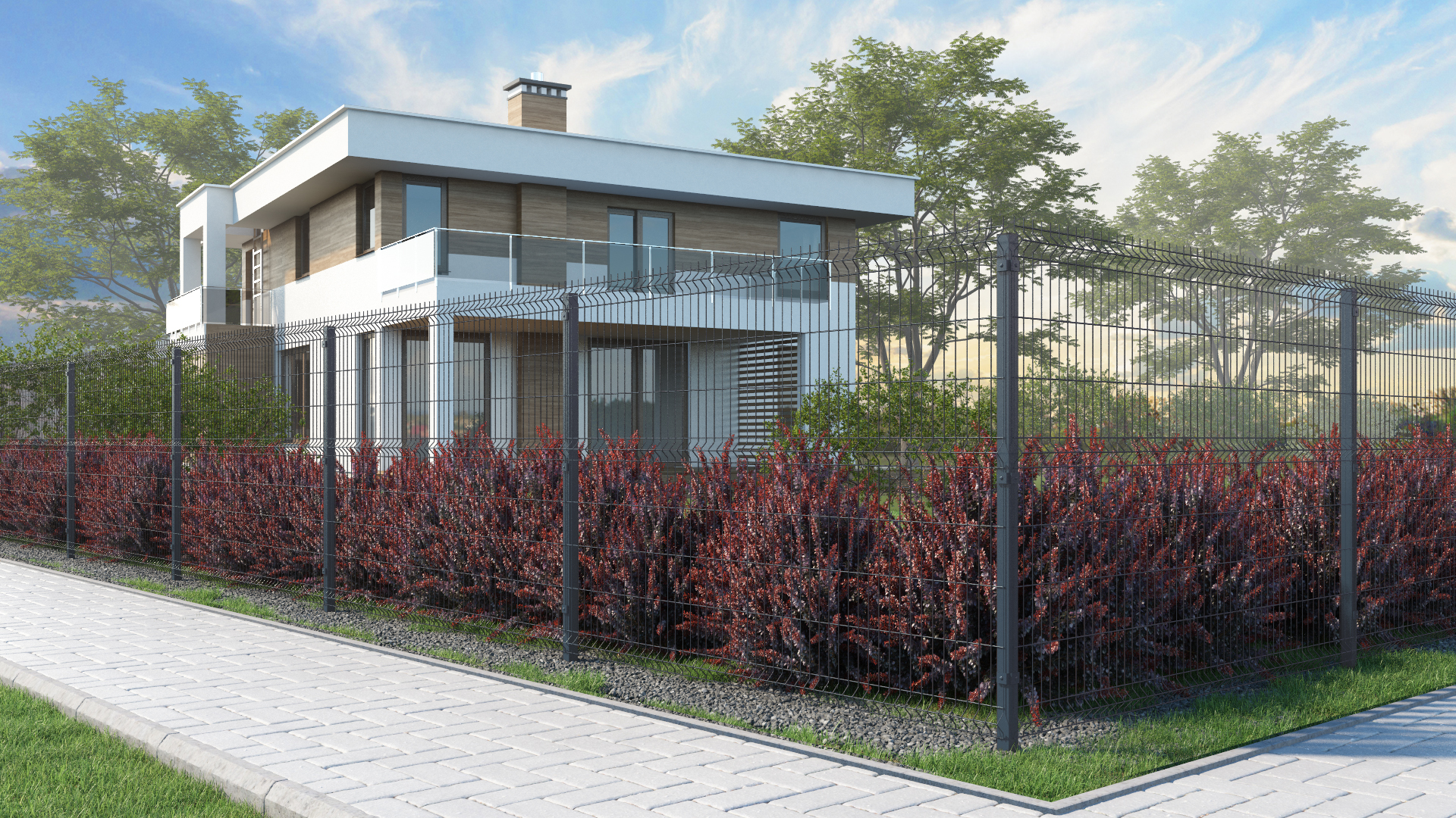 Забор из 3Д сетки 1,7 м