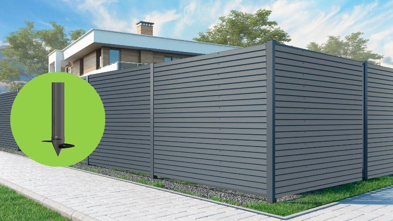 Горизонтальный забор из профлиста