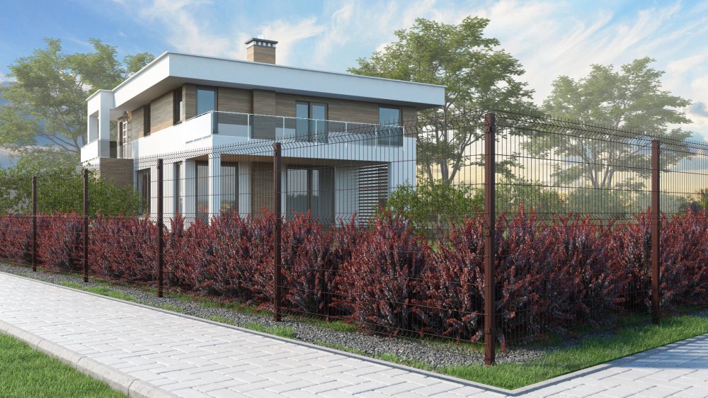 Забор из 3Д сетки высотой 1,7 м