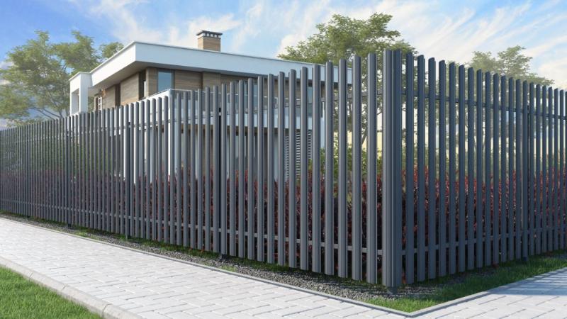 Забор из евроштакетника под ключ