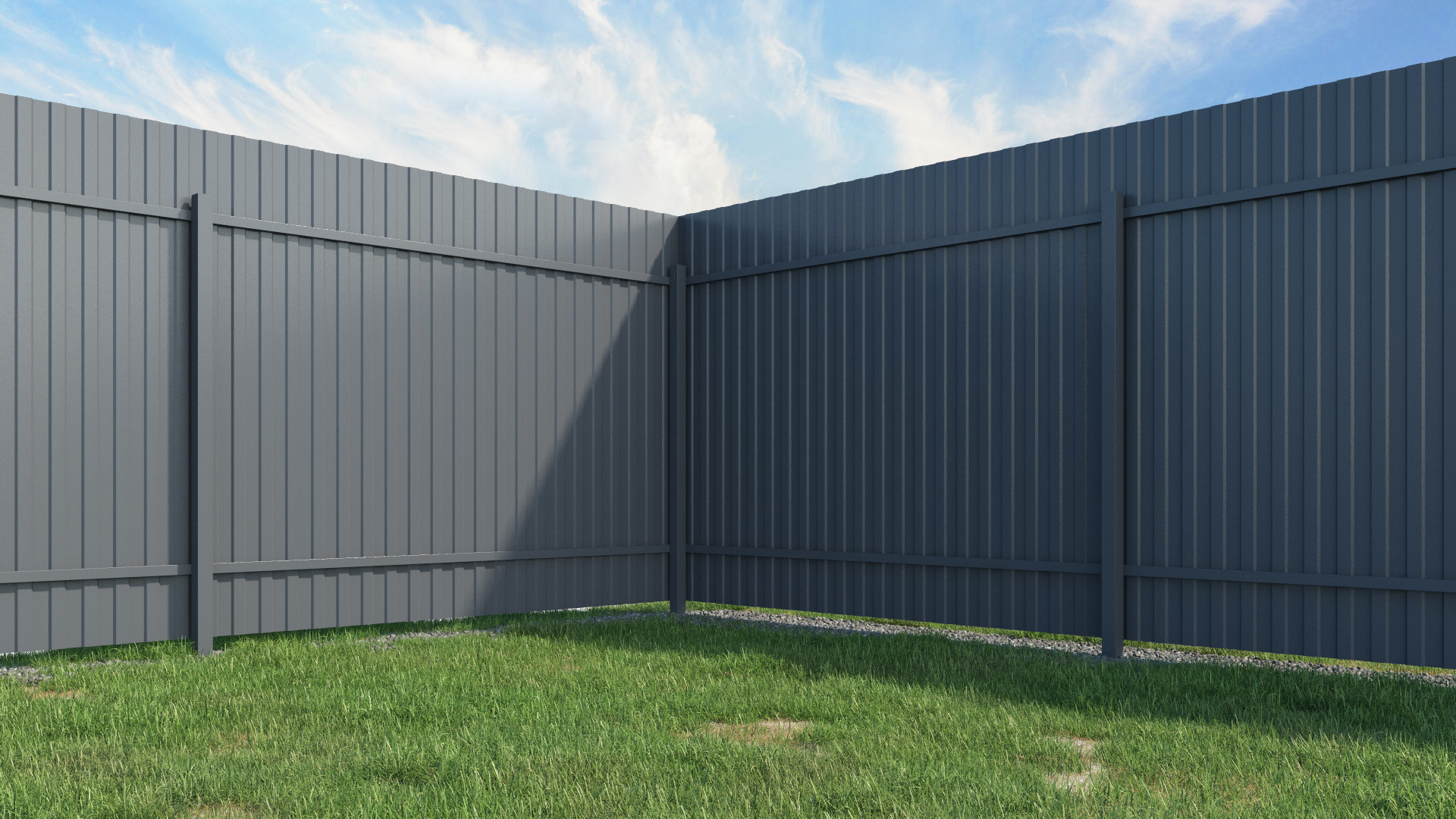 Забор из профлиста с двух сторон