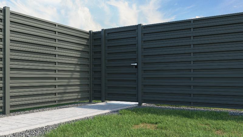 КАлитка металлическая из евроштакетника