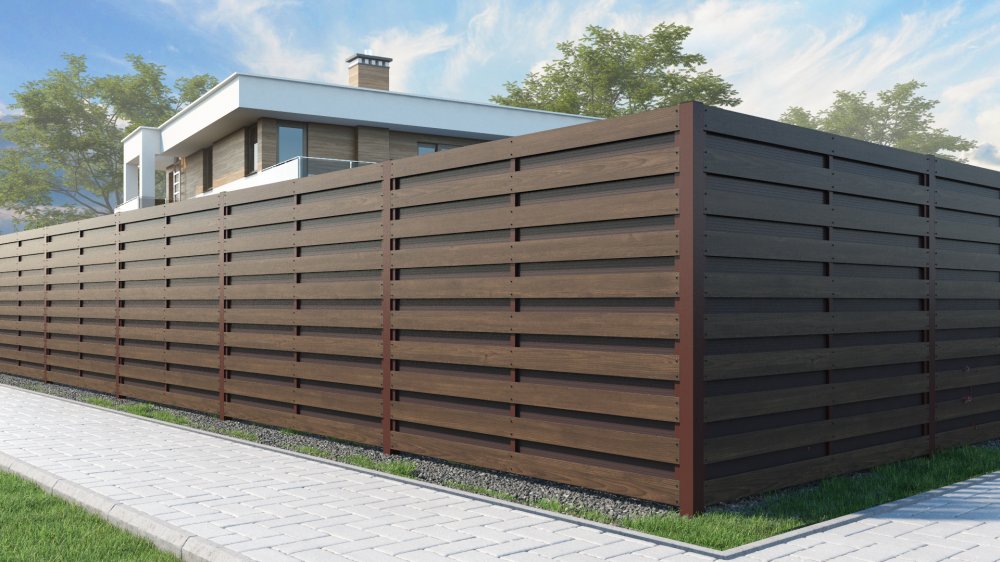 Забор горизонт ДПК шахматный порядок