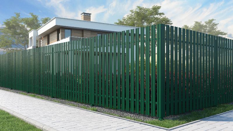 Забор из евроштакетника