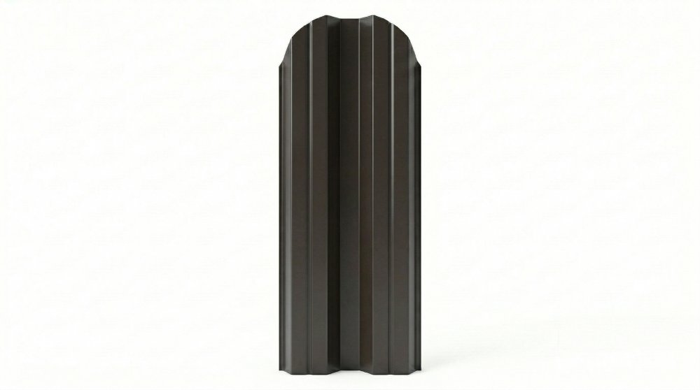 Металлический штакетник М-образный 0,4 мм RAL 8019