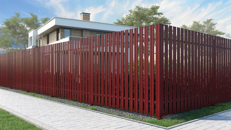 Забор из евроштакетника