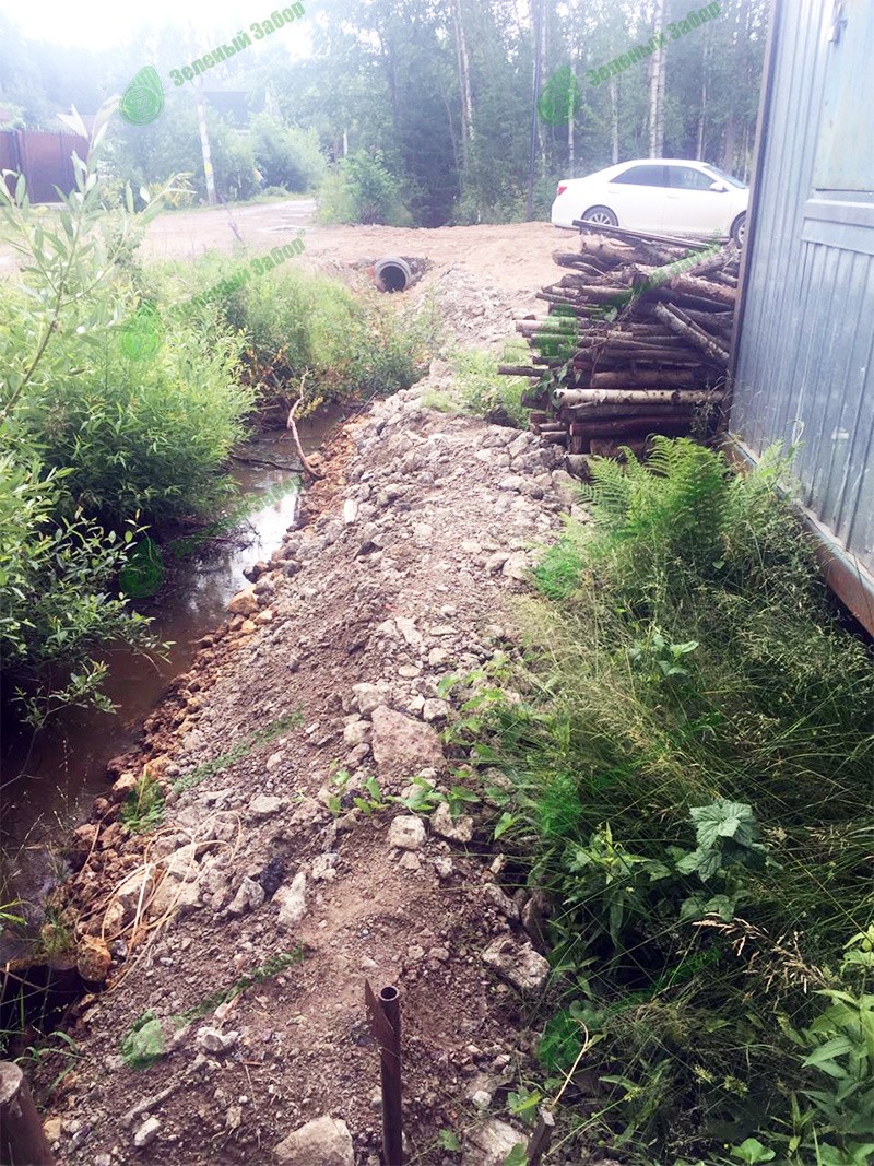 Отсыпка участка боем