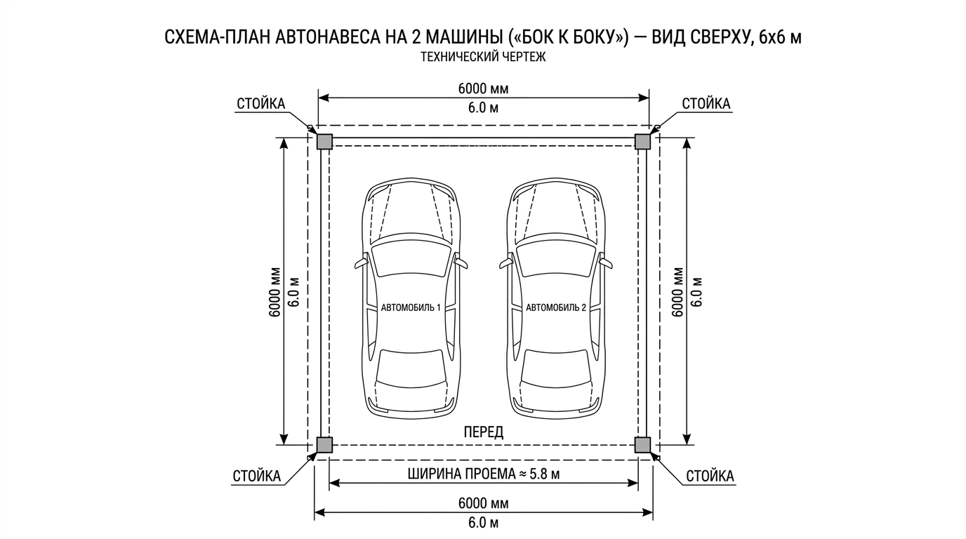 Какие габариты выбрать для автонавеса на 2 машины