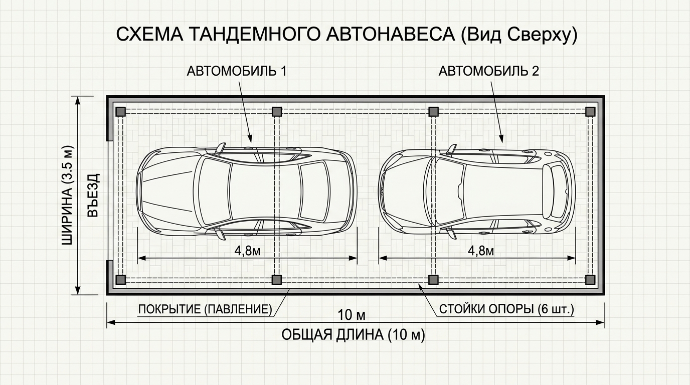 Какие габариты выбрать для автонавеса на 2 машины