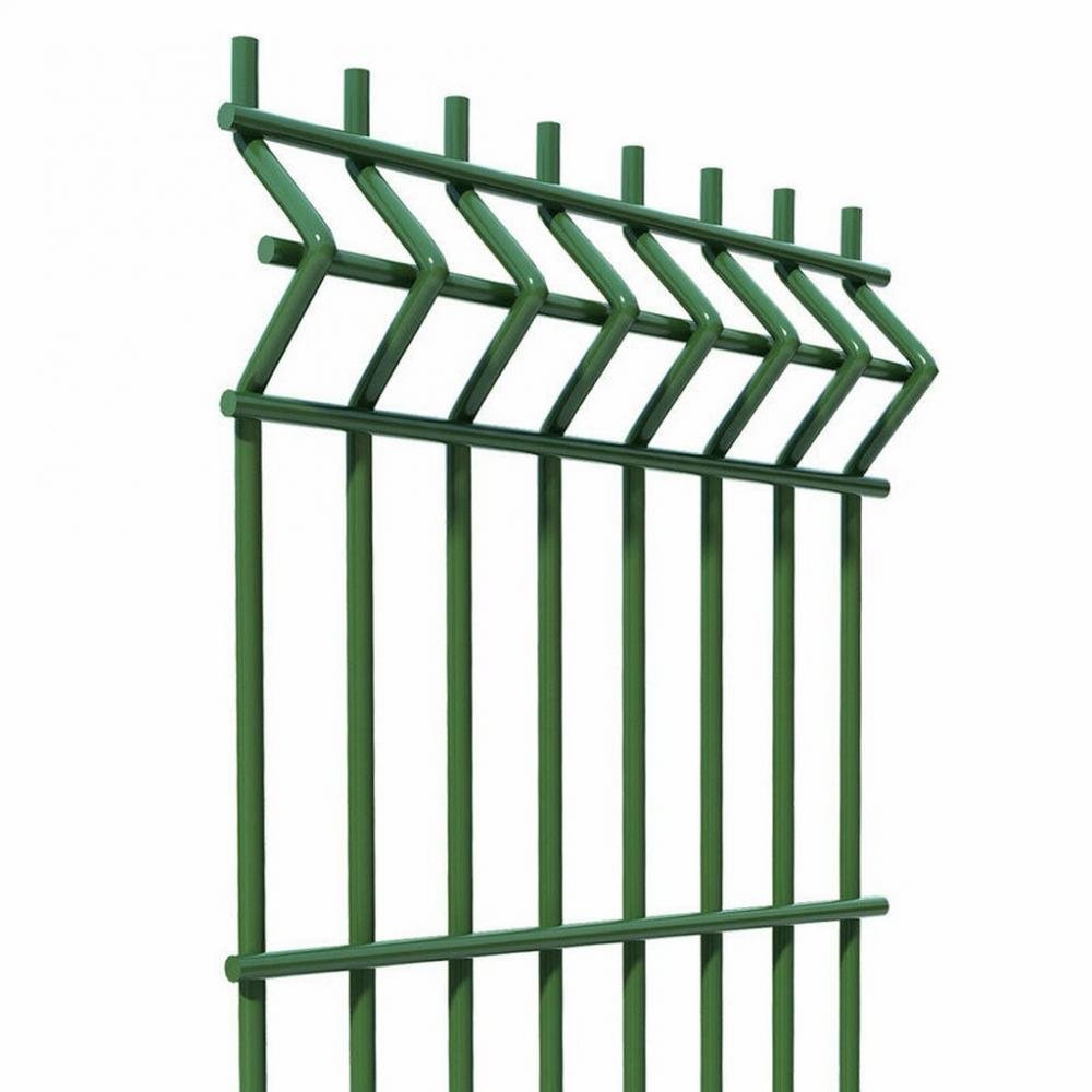Забор из 3Д сетка, Гиттер, высотой 1530 мм, толщина прутка 3,8 мм, ППК RAL 6005